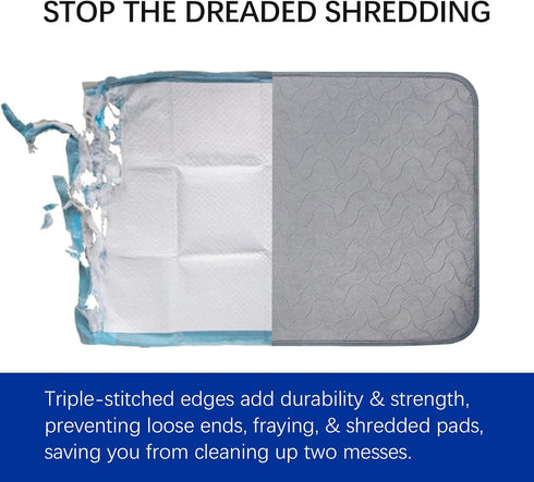 (2Pack) 36''x36'',Ultra Gentle Purr Reusable Dog Pee Pads of Absorbent, Leak-Proof, Machine Washable Pads for Indoor