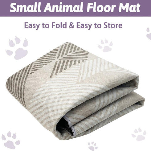 63 inch VCEPJH Extra Large Rabbit Cage Liner Reusable Washable Bunny Floor Mat Soft Animal Bedding Cage Flooring Pads