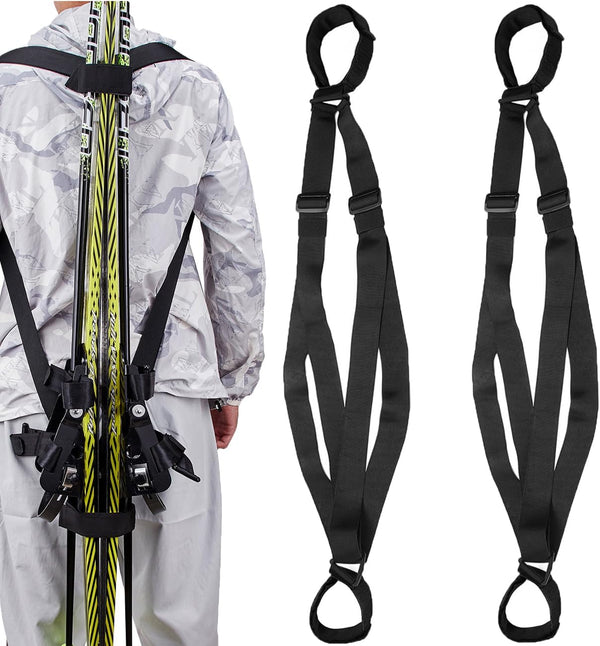 Ski and Pole Carrier Strap Backpack - Effortlessly Transport Your Ski Gear Everywhere, Great for Families