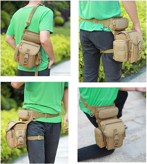 Multi-Purpose Tactical Drop Leg Bag Tool Fanny Pack, Military Utility Pouch in 7 Colors