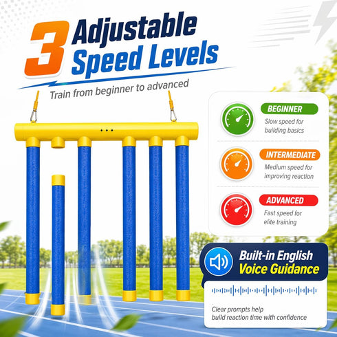 Reflex Drop Sticks Challenge, Falling Sticks Reaction Training Tool, Adjustable Speed Catching Sticks for Hand Eye