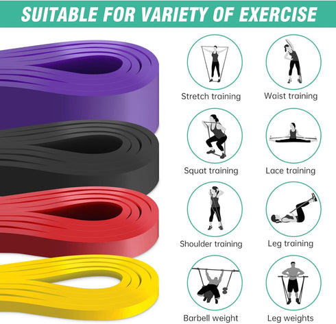 Resistance Bands Set for Legs, Pull Up Assistance Bands, Workout Bands for Muscle Training, Physical Therapy