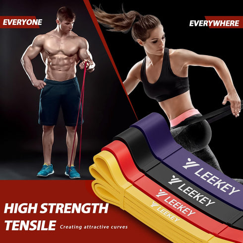 LEEKEY Resistance Bands, Pull Up Assist Bands Set for Men and Women Fitness Training, Physical Therapy, Home Workouts