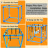 8 Puppy Play Gym with Hanging Toys, Interactive Indoor Jungle Gym ABS Frame with Adjustable Elastic Straps, Little
