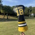 Golf Headcovers, Premium Leather Driver Fairway Wood Hybrid Covers with Number Tags