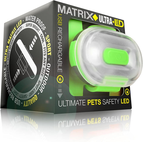 Max & Molly USB Rechargeable LED Safety Pet Light for Dog Collars & Harnesses - Waterproof, No-Dangle Design, One Size