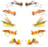 The Fly Fishing Place Basics Collection - 10 Dry Fishing Grasshopper Flies, Foam Hoppers Dry Fly Assortment - 5