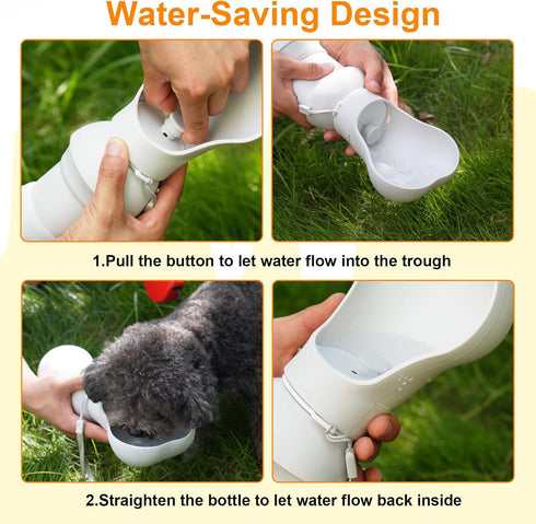Velupet Zoom Dog Water Bottle,Portable Water Bowl for Dog,Collapsible Food Grade Silicone,Travel Pet Water Bottle