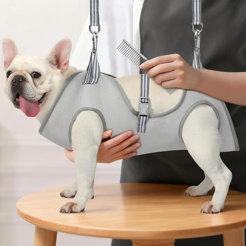 KITTYWOO Hammock Trimming Stress-Free Dog Grooming Harness Kit - Secure Nail Sling for Cats & Dogs w/Safety Clipper