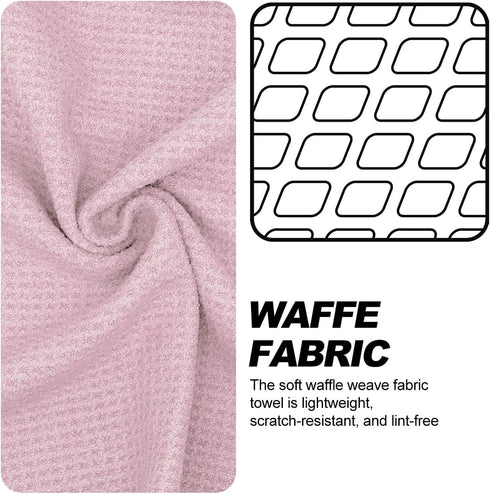 Small Magnetic Golf Towel - Microfiber Waffle Design with Clip for Golf Bags and Carts