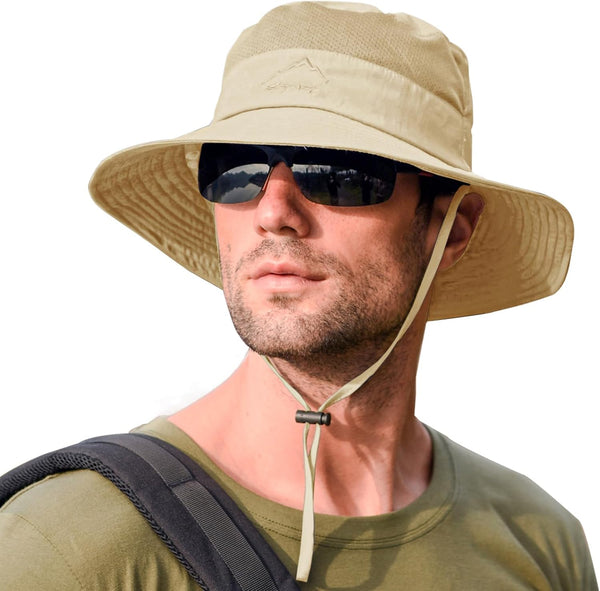 Sun Hats for Men Women, Fishing Hat UPF 50+ Breathable Wide Brim Summer UV Protection