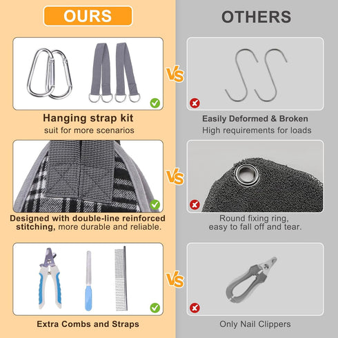 Hammock, Trimming, Hammock, BEAUTYZOO Dog Grooming Small Dog Sling for Nail Dog Hanging Harness for Claw Care