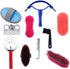 Spryflower 10Pcs Set, Set 5 Horse Grooming Care Kit, Equestrian Brush and Curry Comb Complete Horse Cleaning Tool