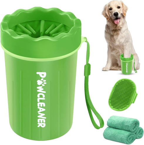 Dog Paw Cleaner, Paw Buddy Muddy Paw Washer for Small and Medium Breed Dogs and Cats (with 3 Absorbent Towels)