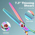 7 Inch 5-in-1 Set, GLADOG Professional Dog Grooming Scissors Kit, Titanium Coated Pet Grooming Shears Heavy Duty