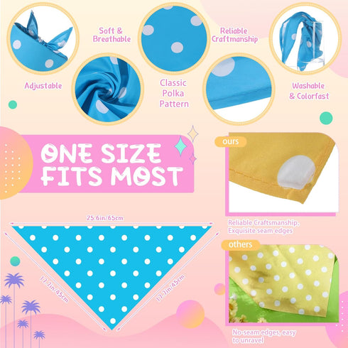 100 Sweetude Pcs Polka Dot Dog Bandanas Bulk Dog Triangle Scarf Pet Bibs Adjustable Cat Outfit Washable Cat Accessories