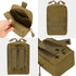IronSeals Tactical Molle EDC Pouch, Multi-Purpose Compact Pack, Water-Resistant Utility Pouch with Flag Patch