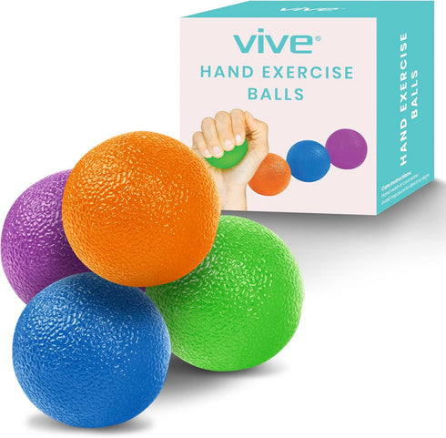 Vive Squeeze Balls for Hand Therapy, Exercise, Arthritis (w/Rehab Video App) -