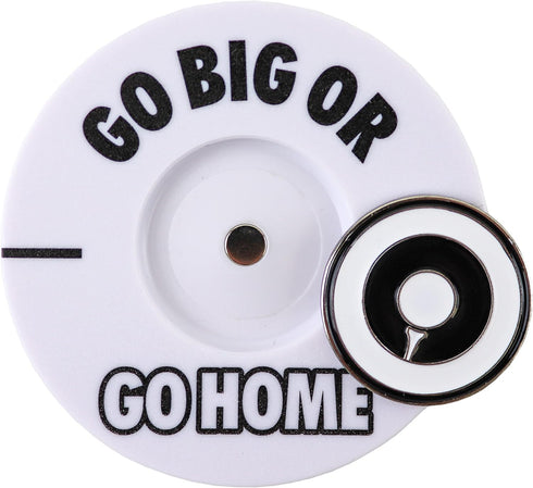 Izzo Golf in Your Face Oversized Ball Markers, Funny Dual Golf Accessory, White