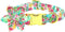 Dog Collar Pink Flowers Print, Cute Girl Collar with Flower Adjustable Metal Buckle Gift for Large Dogs