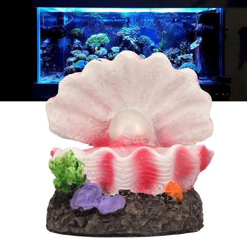 Tnfeeon Aquarium Shell Air Bubbler Decoration, Simulation Artificial Resin Fish Reservoir Ornament