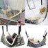 Pet Cage Hammock - Round Dot Tower Zebra Leopard Pattern Warm Hanging Bed, Soft Plush Cotton for Cat Cage