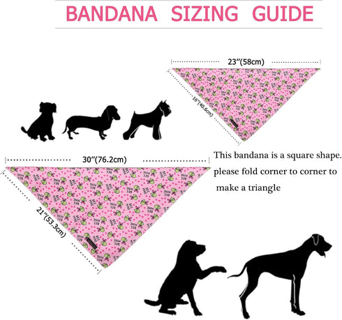 ARING PET Bee Dog Bandanas, Spring Yellow Pink Bees Pet Bandana Scarf Triangle Bibs for Puppy Small Medium Large Boy