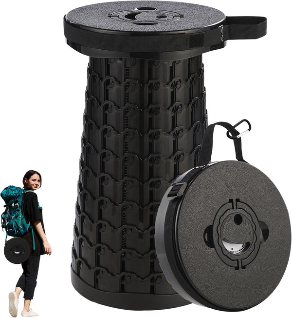 Spisces Upgraded Collapsible Stool,800 lbs Heavy Duty Capacity & Lightweight 2.6 lbs,18-Inch Portable