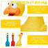 Hungdao 3 Pcs Horse Toys, Latex Squeaky Chicken Toy, Squeak Turkey Toy for Play, Funny Prank