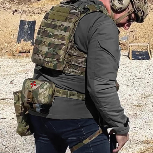 Immediate Ifak Pouch-Rapid Deployment Tactical MOLLE Trauma Kit Pouches, Quick Release Tear-Off Medical First Aid Kit