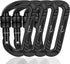 Heavy Duty Locking Carabiner Clips D Ring - Small Carabiners for Camping, Hiking, Dog Leash
