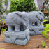 Asian Aquarium Foo Dogs Statue, Fish Tank Decorations, Feng Shui Elephant Ornaments for 10 Gallon Tanks