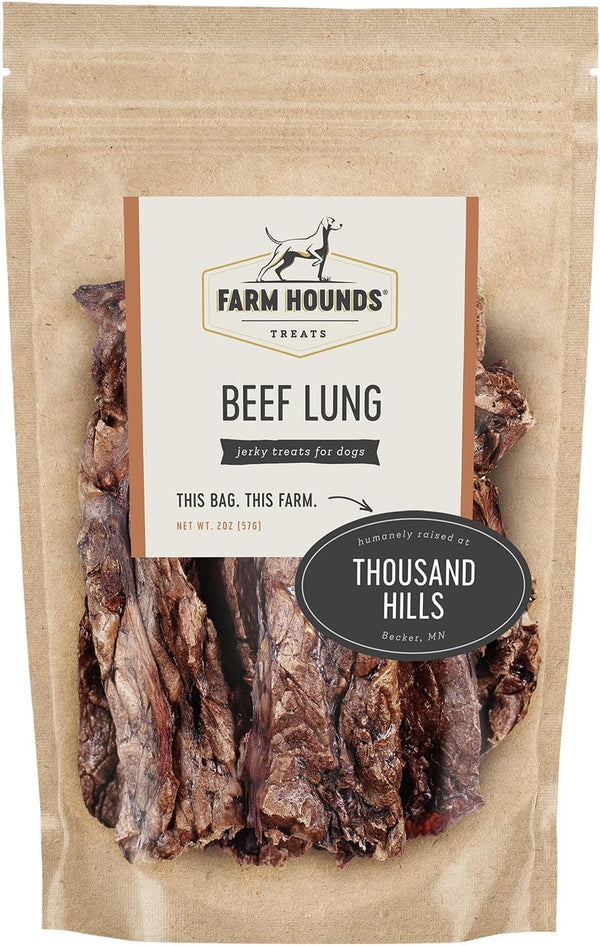 Farm Hounds - Beef Lung - Premium Natural Beef Lung Jerky for