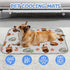 imiBBWQu Summer 27" 22" Cooling Dog Bed Cute Cats Grey Yellow Cooling Mats for Dogs Washable Pads for Dogs to Lay On