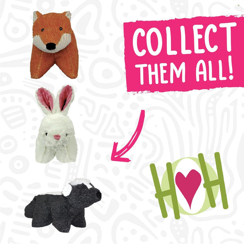 HuggleHounds Plush Dog Toy, Interactive Durable Stuffed Squooshie Bunny for Small and Large Breeds