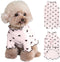 Heart Print Shirt for Small Dogs & Cats, Stretchable Ruffle Long Sleeve Outfits for Chihuahua, Schnauzer, Shih Tzu,