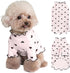 Heart Print Shirt for Small Dogs & Cats, Stretchable Ruffle Long Sleeve Outfits for Chihuahua, Schnauzer, Shih Tzu,