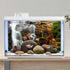 AWERT 30x18 inches Tropical Aquarium Background, Waterfall Terrarium Background, Mountain Lake Reptile Habitat