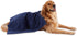 Bone Dry Pet Grooming Towel Collection, Absorbent Microfiber X-Large, 41x23.5", Embroidered Navy.