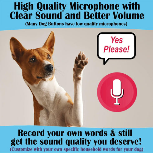Cat & Dog Buttons for Communication, Recordable Talking Pet Button Starter Gift Set, 6 Training Buttons with Mat