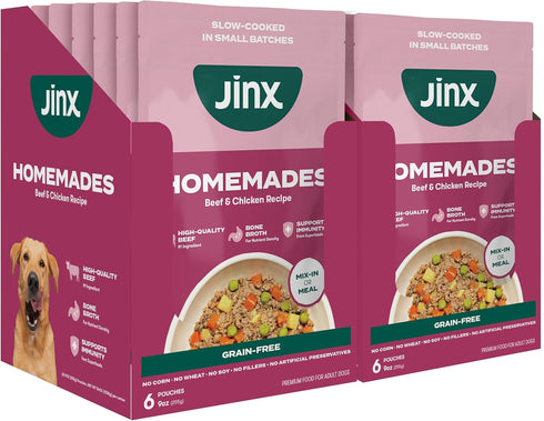 Jinx Beef & Chicken Wet Dog Food Topper, Mix with Dry Dog