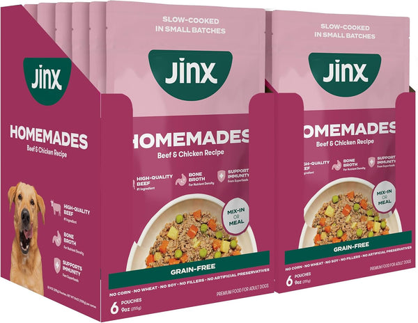 Jinx Beef & Chicken Wet Dog Food Topper, Mix with Dry Dog