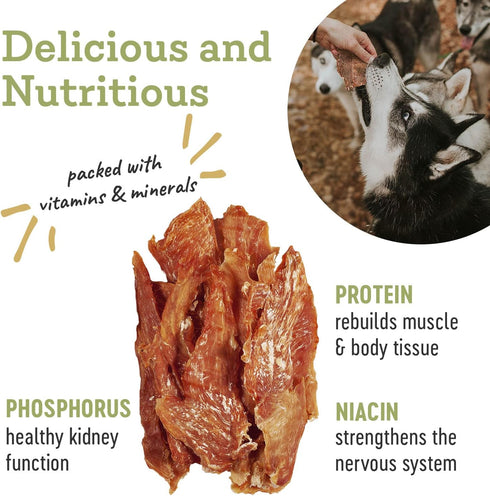 100% 3.5 oz -2 Pack Farm Hounds - Chicken Jerky - Premium Natural Jerky for Dogs - Humanely Raised Chicken