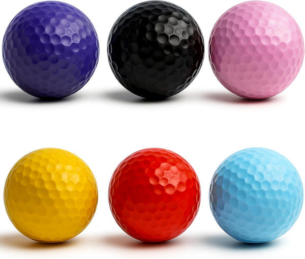 Thorza Colored Golf Balls - Multicolored Set of 6, 12, 24 Mini