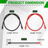 Heavy Duty Golf Cart Battery Cables, 7 PCS 4 Gauge Pure Copper Wiring for Club Car DS & Precedent 1994-up 48 Volt