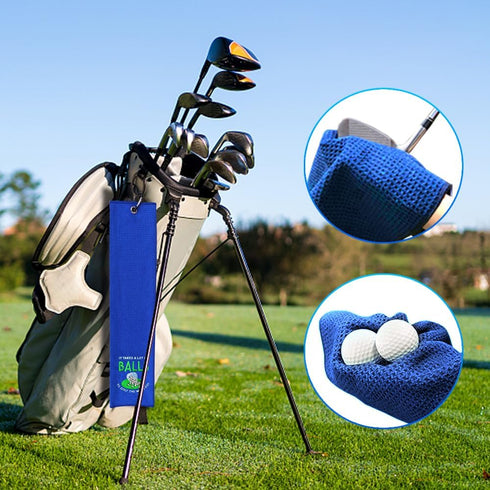 It Takes A Lot Embroidered Golf Towel, Funny Golf Accessories for Men Women, Gift for Golfer