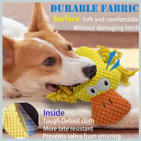 Indestructible Dog Squeak Toys for Big Dogs - Durable Chew Toys for Aggressive Chewers, Suitable for All Sizes