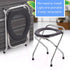 NOENNULL Portable Toilet for Camping, Stainless Steel Foldable Camp Toilet, Portable Camping Toilet with Soft Seat