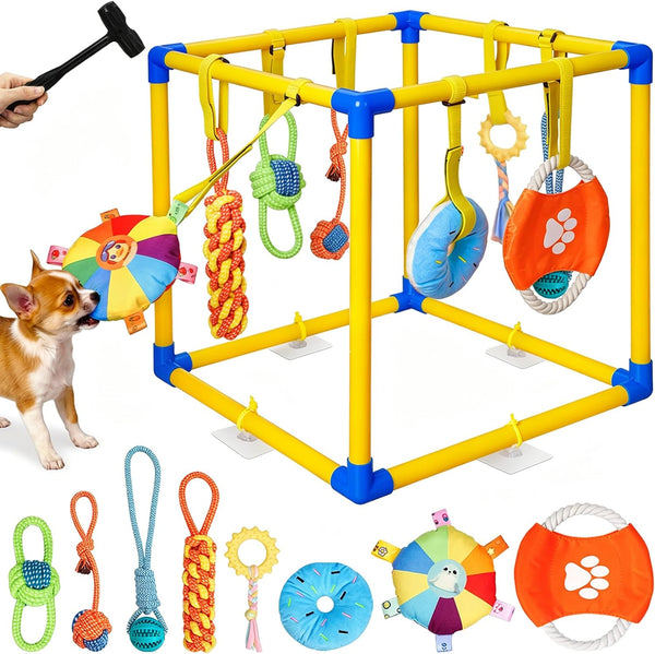 TOOGE Upgraded Puppy Play Gym: Small Dog Puppy Jungle Gym Playground Adjustable