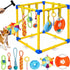 TOOGE Upgraded Puppy Play Gym: Small Dog Puppy Jungle Gym Playground Adjustable
